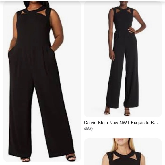 Calvin Klein Pants & Jumpsuits Nwt Calvin Klein Womens Plus Size Sleeveless Jumpsuit With